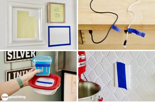 Image of Blue Painters Tape 1 Inch Bulk - Paint Tape 12 Rolls x 1 Inch x 60 Yards - Painter's Tape Blue Masking Tape for Walls Painting Packing Automotive Home, Total 720 Yards