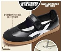 Project Cloud Mary Jane Shoes, Comfortable Fashion Sneakers for Women Black — image 2