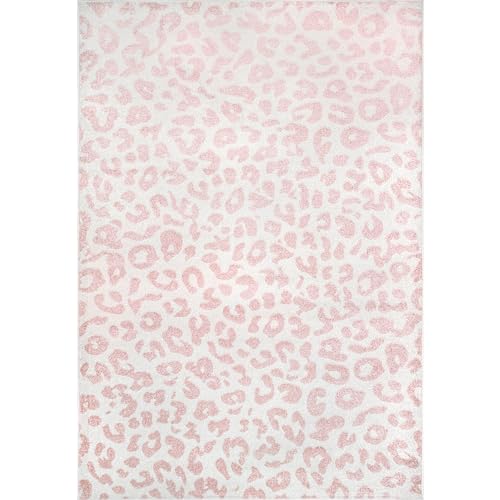 Alfombra decorativa Leopard Print 120x72 cm rosa miniatura 6