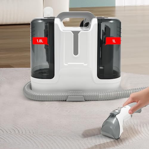 Vloerreinigingsapparaat, tapijtreiniger, machine, draagbare tapijtreiniger met 6 reinigingskoppen, nat-droog-bekledingsreiniger voor het verwijderen van vlekken, tapijtmachine - Image 7