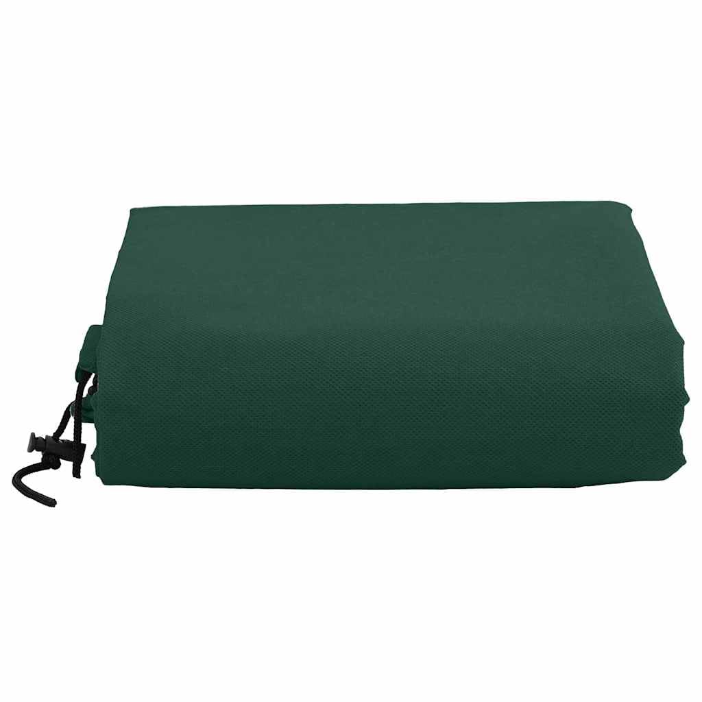 Copertura antigelo per piante in tessuto non tessuto con cerniera, 1 pezzo, verde, 1,55 x 1,55 m, riutilizzabile, con coulisse, per piante da esterno