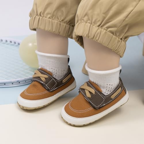 Image of Infant Baby Boys Girls Canvas Sneaker Toddler Slip On Anti Skid Newborn First Walkers Candy Shoes for 0-18 Months