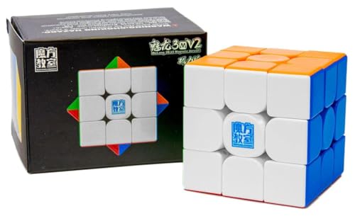 Image of HAWKISTER 6+ Years Moyu Meilong 3M V2 Magnetic Stickerless 3X3 Speed Cube, Mfjs Meilong 2024 3 By 3 Cube Puzzle (Moyu Meilong 3M V2 2024 Magnetic Standard)