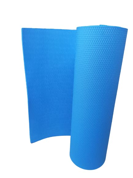 Yoga MAT for Men and Women with Anti-Slip, Light Weight, Extra Large Made by EVA Quality for Men & Women Gym Workout and Yoga Exercise with Shoulder Strap (8 MM, Blue)-image-37