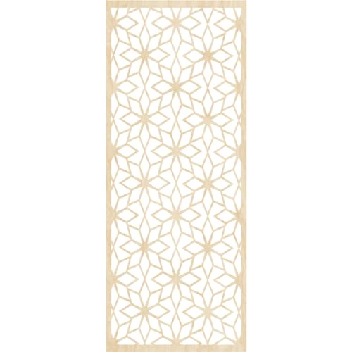 Image of Lake Decorative Pierced Fretwork Wood Wall Panels, 9 3 /8 inchW x 24 3 /8 inchH x 1 /4 inchT, Birch
