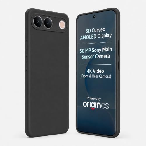 Image of FIRST MART Matte Silicone Back Cover for Vivo S2 - Black