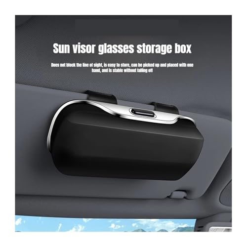 Étui à lunettes de voiture multifonction avec clip de fixation rigide - 3