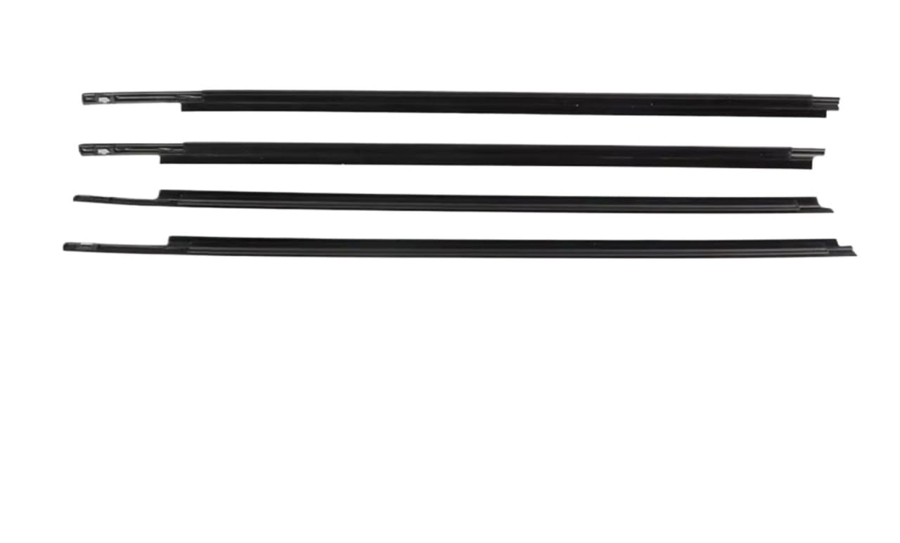 for Toyota for Sequoia 2008-2020 4 X Outer Door Window Glass Weatherstrip Rubber Belt Moulding Trim Sealing Front Rear Car Door Seal Protector