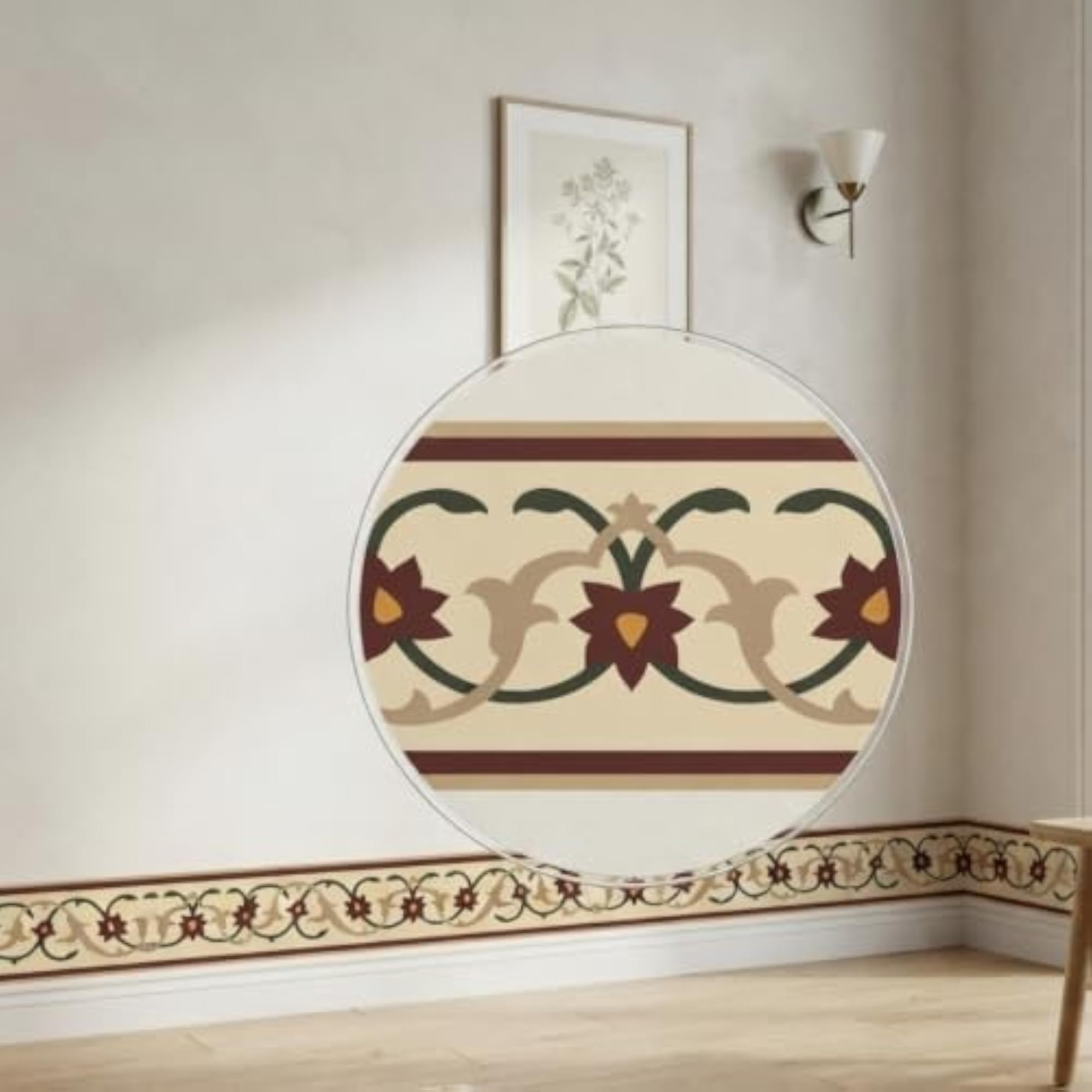 Floral Vine Vinyl Wall Border Sticker Self Adhesive Wallpaper Roll