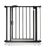 Safetots Pressure Fit Self Closing Stair Gate, 75cm - 82cm, Matt Black, Auto Closing Baby Gate, Safety Barrier for Toddler, Easy Installation - Image 1