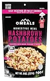 OMEALS Hashbrown Potatoes w/Bacon, Onions & Peppers-MRE-Premium Outdoor Food-Extended Shelf Life-Fully Cooked w/Heater-No Refrigeration-Outdoor Enthusiasts, Travelers, Emergency Supplies USA Made