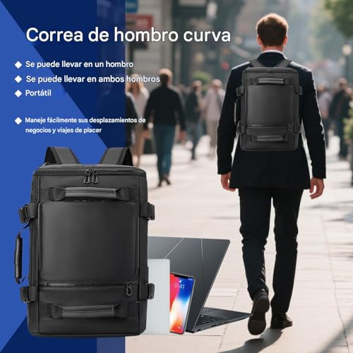 Mochila para portátil impermeable de gran capacidad para estudiantes 7