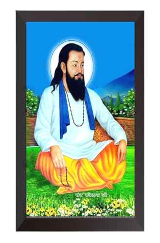 Chahal HD Photo Wooden Photo Frame with Guru Ravidas ji Maharaj Image, Multicolor, 21 cm x 31 cm