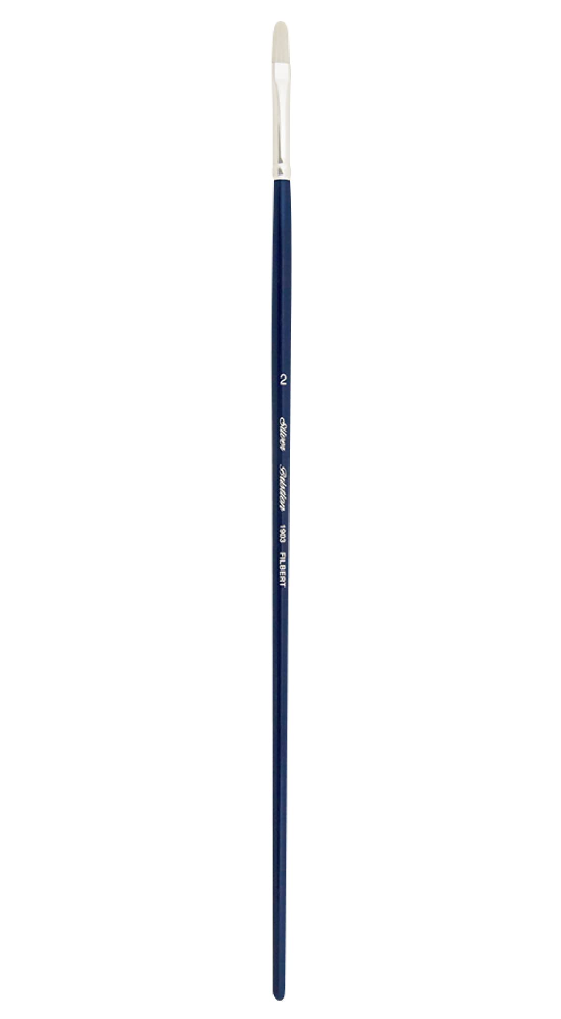 Silver Brush Bristlon Filbert Long Handle Brush, Synthetic Bristle, Cobalt Blue, Size 2