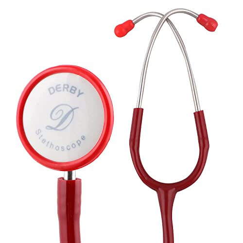 Image of Dr. Tech Classic II SS Stethoscope Heart Beat Monitoring Chest Piece Medical Instrument for Doctors, Nurses (Red)