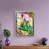 Elegante goldene Vitrine für Sammlerstücke, 26,5 x 22 x 36,5 cm, Wand- oder Desktop-Vitrine, Premium-Aufbewahrung für Figuren und Heimdekoration.