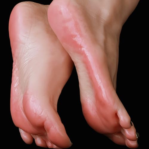 Silicone feet Realistic Model 1000g/2.20 lbs Fake Foot Female Mannequin Shoe Sock Jewerly Sandal Display Fake Foot The Model can be Bent Freely Realistic Craftsmanship (Adult Version-8.66in)