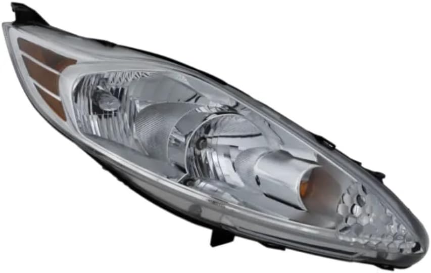 For Ford Fiesta 2011 2012 2013 Headlight Assembly Driver Side | CAPA Certified | Chrome | Sedan/Hatchback/S/SE/SES/SEL/Titanium Model | Replacement For FO2502295, FO2502295C | BE8Z13008B