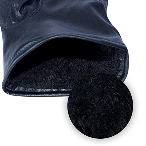 Image of RAAYA Hand Gloves For Women Soft Leather Warm Winter Riding Gloves for Women Black Pack Of 1