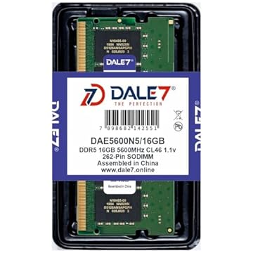 Dale7, Memória Dale7 Ddr5 16Gb 5600 Mhz Notebook 1.1V