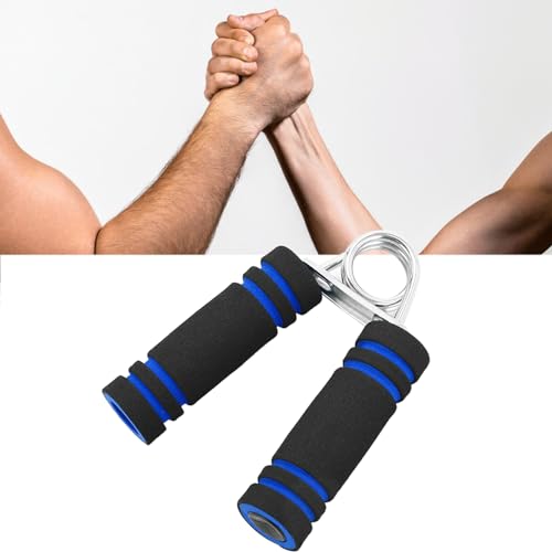 Image of Hand Grip Strengthener, Portable Metal Forearm Trainer, Foam Handle Exerciser, Hand Wrist Equipment Forearm and Finger Strength Exercise Equipment for Fitness Kids Elderly (Blue)
