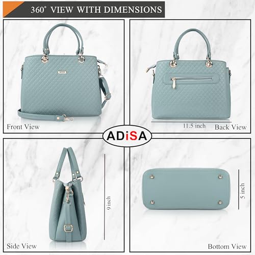 Image of ADISA quilted handbag shoulder bag for women and girls with detachable sling belt (AD4077)