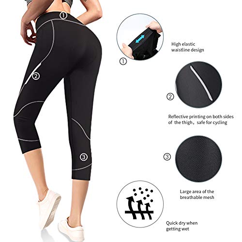 4ucycling Women Premium 3D Padded Breathable Cycling Tights, Running Pants, Women's Recreation Pants