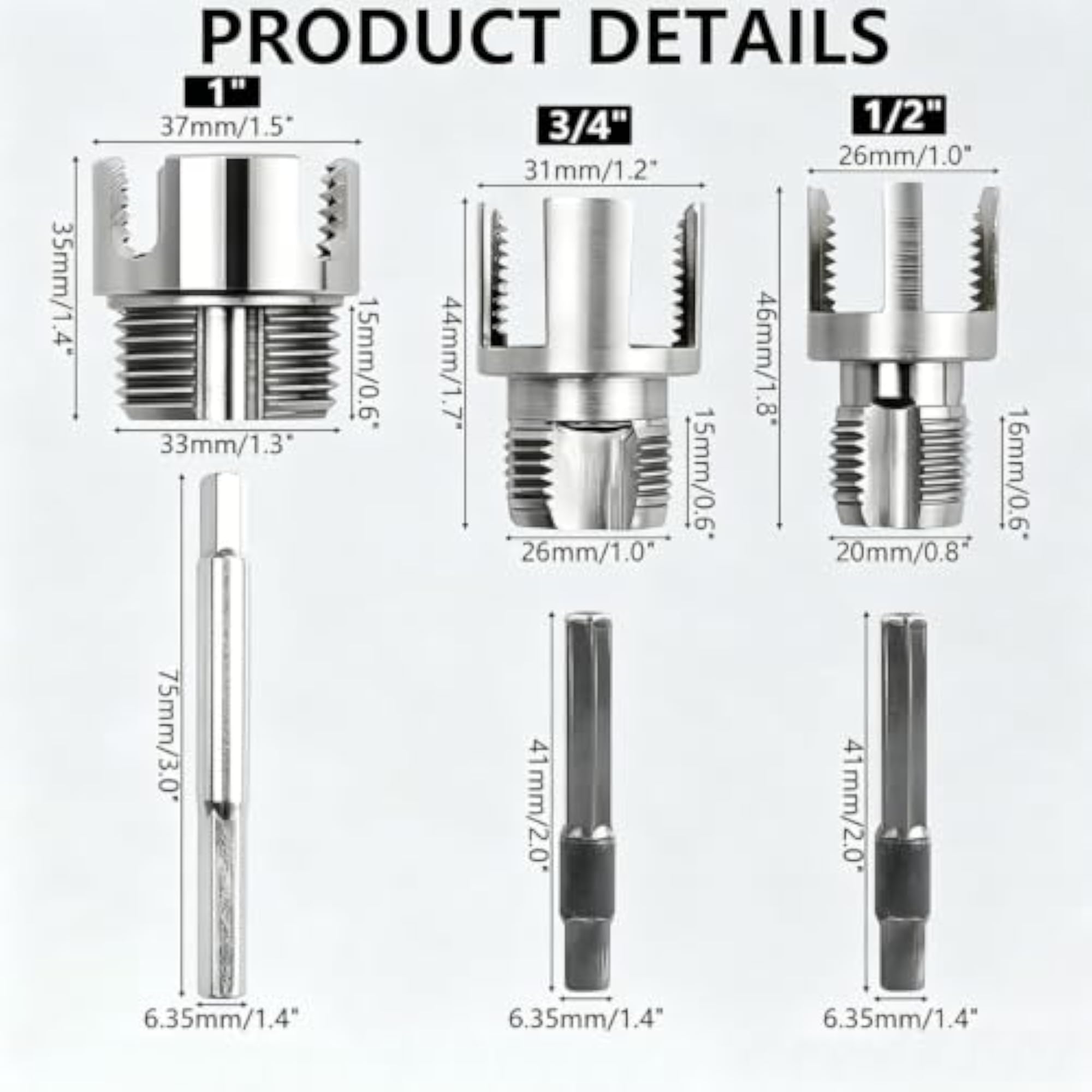 3Pcs PVC Pipe Threading Tool, Essential Set