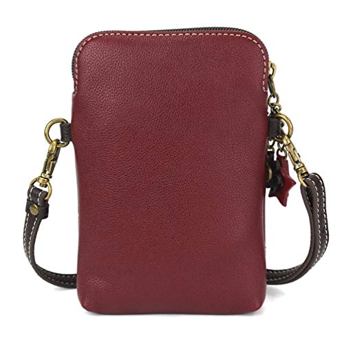 Chala Group Chala Handbags Triceratops Cellphone Crossbody Handbag - Convertible Strap,Maroon3