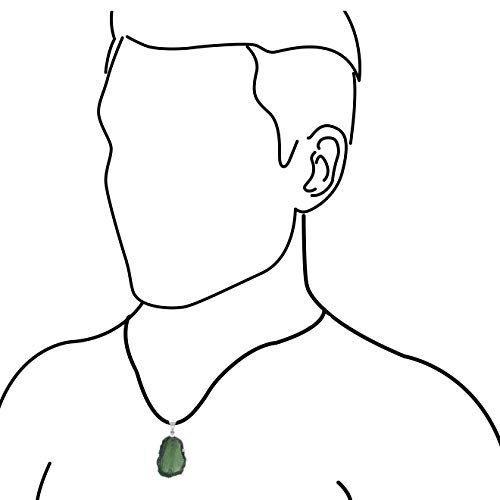 Starborn Sterling Silver Natural 30-40 Carat Moldavite Pendant #TOP5