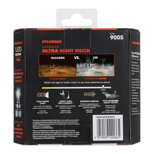 image for SYLVANIA 9005 LED Ultra - Fog Lights For Cars and Trucks - Headlight B