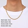 Fiusem 6mm Gold Plated Chains for Men, 14K Gold Plated Stainless Steel Cuban Link Chain Necklace for Men and Wome, 24 Inch #1