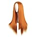 MapofBeauty 28 Inch/70 cm Women Special Long Straight Synthetic Wig (Light Orange)