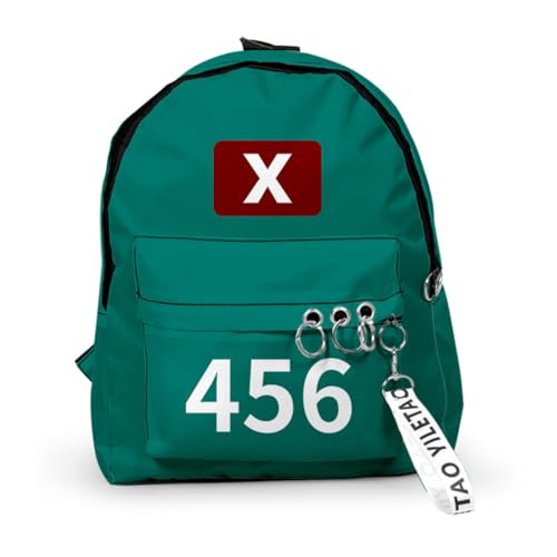 GETBSTOOP Corea Juego Temporada 2 Mochila mochila Bolsa de libros de mochila para niñas Niños Casual Day Pack Gran capacidad Bolsa escolar para series de televisión de calamares
