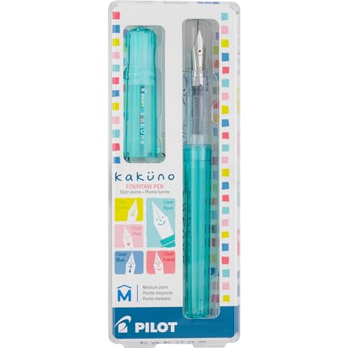 Image of PILOT Kakuno Fountain Pen, Aqua Barrel, Medium Nib
