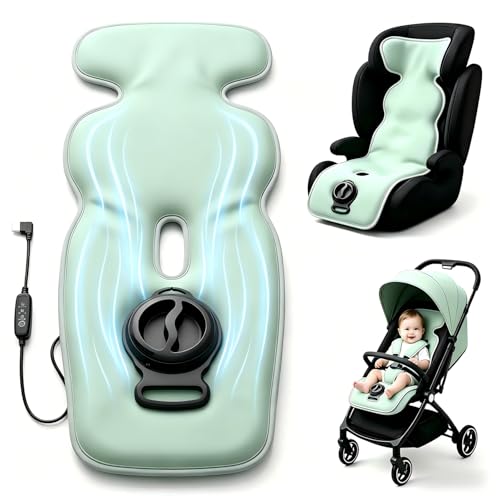 Baby Stroller Cooling Pad Ice Water Circulation Car Seat Cooling Pad No Fan No Noise No Battery Safe Cooling Mat Tech Fabric Easy Clean Universal Fit for Infant Toddler Summer Travel
