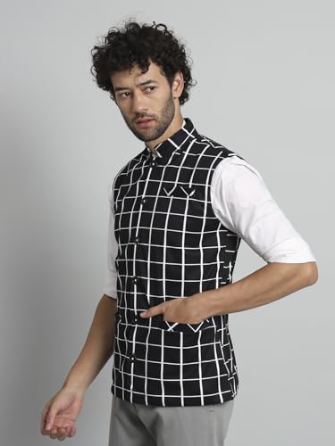 Image of Tandul Men's Blazzer - Multicolor Polyester Blazzer Button-Front Single Blazer Slim fit Blazzer (7276)