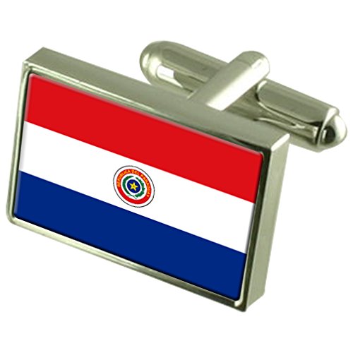 Gemelos de Paraguay para camisas de gala con bolsa de transporte