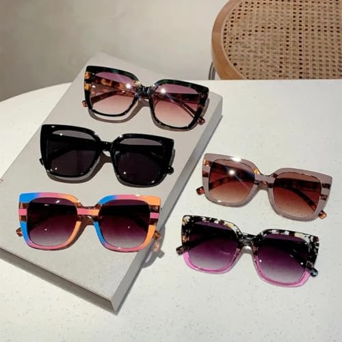 Lunettes de soleil œil de chat dégradé aux finitions soignées mixtes