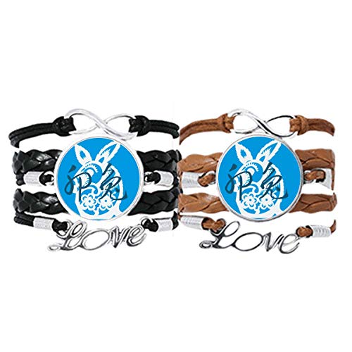 Pulsera de piel de conejos estilo casual correa de mano Año Nuevo para amantes de la moda animal