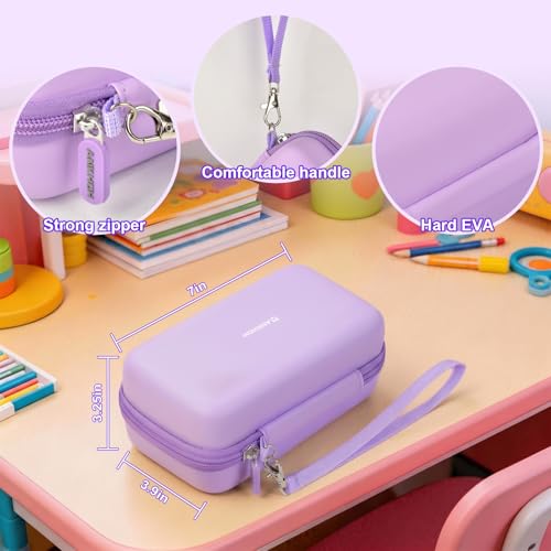 Image of ANKHOH Case for 3Doodler Start+ Essentials for 3D Set+8 Colors 72Pcs Pen Refills Packs, Storage Organizer for Printing Filament Refill and Charger (Light Purple, Case+72Pcs Pen Refills Packs)