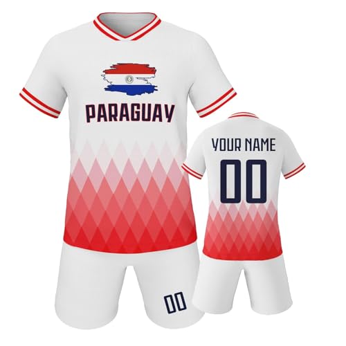 Fussball WM 2026 Conjunto de chándal para Hombre, niño, niña, Camiseta de Entrenamiento, Manga Corta y pantalón Corto. (White, 3-4 Years)