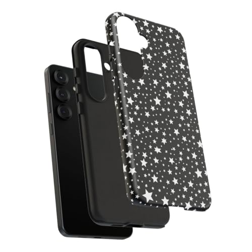 Coque rigide mate Samsung S25 Plus étoiles anti-traces de doigts noire - 4
