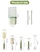 BOVELLA Baby Bottle Brush Set-Travel Bottle Cleaner Kit with Silicone Brush,Drying Rack,Nipple Brush,Straw Brush,Bottle Mouth Brush,Storage Box-6 in 1 Portable Bottle Washing Kit for Home and Travel