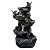 D-GROEE 26.77" 5-Tier Cascading Rock Water Fountain with LED Lights, Outdoor Water Feature, Patio Fountains for Backyard, Porch, Home Art Decoration, Continuous Flow Pump Black