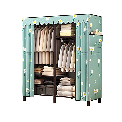Armoire stable avec cloison et penderie en tissu 110cm