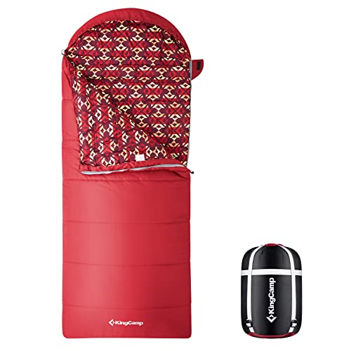 KingCamp Superior 3-4 Season Saco de Dormir para Adultos de Gran tamaño Impermeable para Acampar Senderismo Durante la Noche 205 × 84 cm Cover