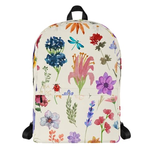 Sac à dos imprimé fleurs grand compartiment et bretelles confort