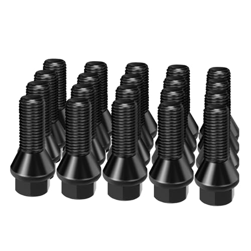 Dynofit 14x1.5 Lug Bolts for Audi,20PCS 27mm Shank Aftermarket Wheel Bolt