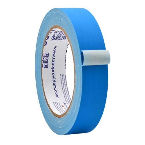 Image of WOD GTC12 Gaffer Tape, Light Blue Low Gloss Finish Film, 1 inch x 60 ft. (Pack of 48) Residue Free, Non Reflective Cloth Fabric, Secure Cords, Water Resistant, Photography, Filming Backdrop